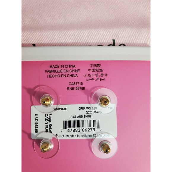 Kate Spade New York Womens Rise And Shine Stud Earrings Set Of 2 Gold Tone - Picture 5 of 5